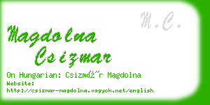 magdolna csizmar business card